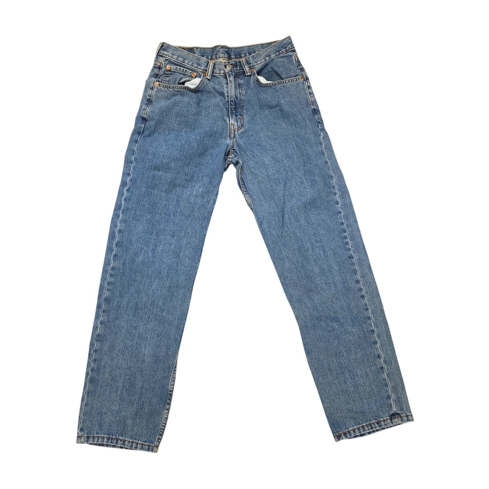 Levis 505 Regular Fit Straight Leg Jeans Mens 32x32 Medium Wash Blue Denim